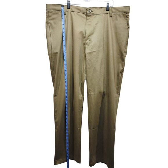 Wrangler Riata Mens Flat Front Relaxed Fit Chino Pants Size 42X30 Stretch  Khaki - Picture 6 of 10